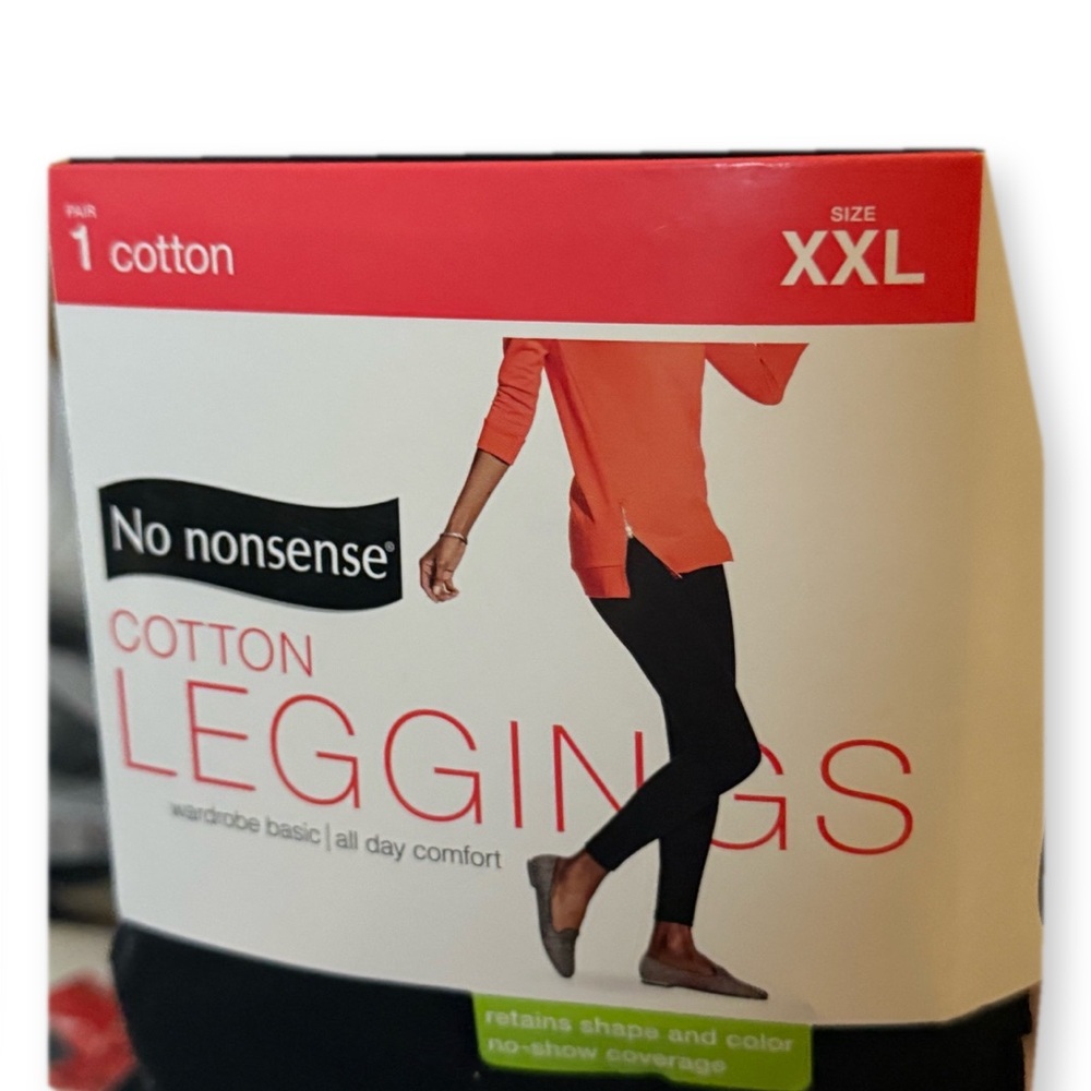 No Nonsense Black Cotton Leggings
